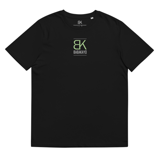 Men's T-Shirt - Green Pattern Print - in Black/French Navy