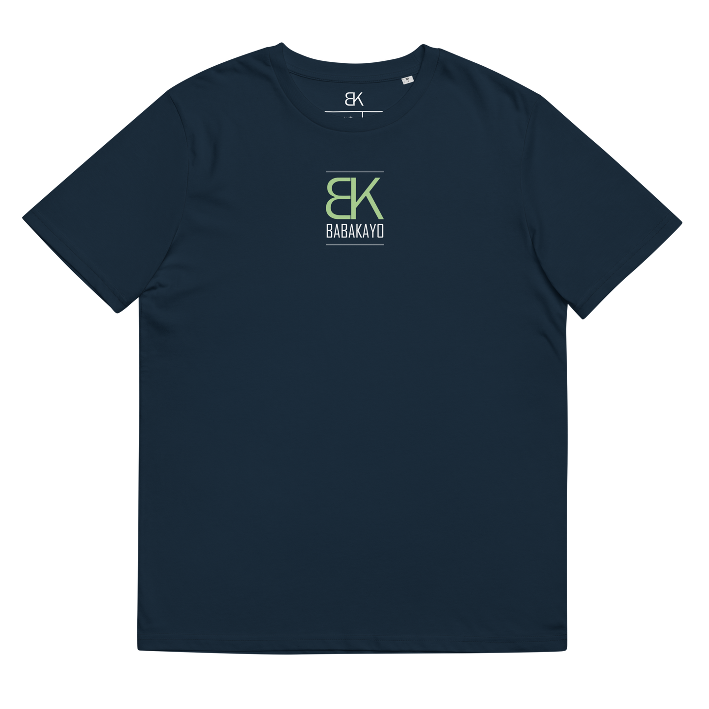 Men's T-Shirt - Green Pattern Print - in Black/French Navy