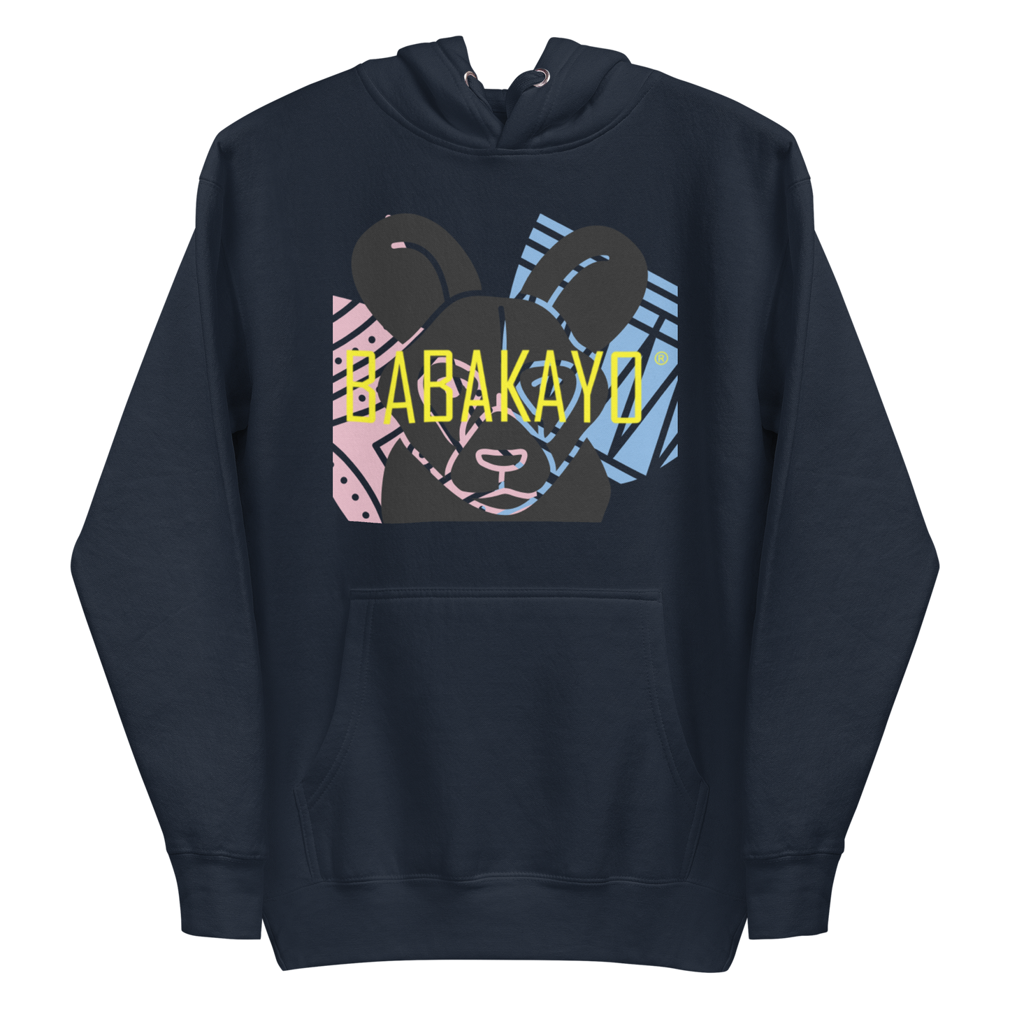 Unisex Hoodie - African Dog - in Black/Navy