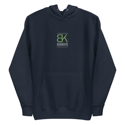 Unisex Hoodie - Embroidered Logo - in Black/Navy/Military Green/Forest Green