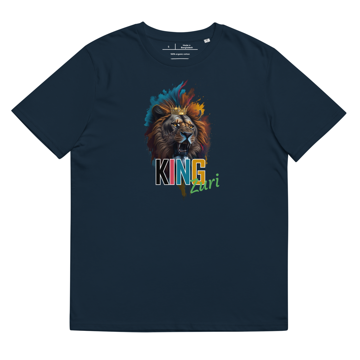 Unisex T-Shirt - King Zuri - Navy / White