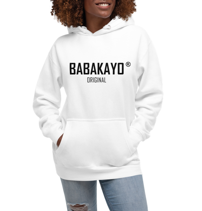 Unisex Hoodie - Babakayo Original - in White