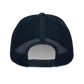 Navy Trucker Hat - Black Embroidered
