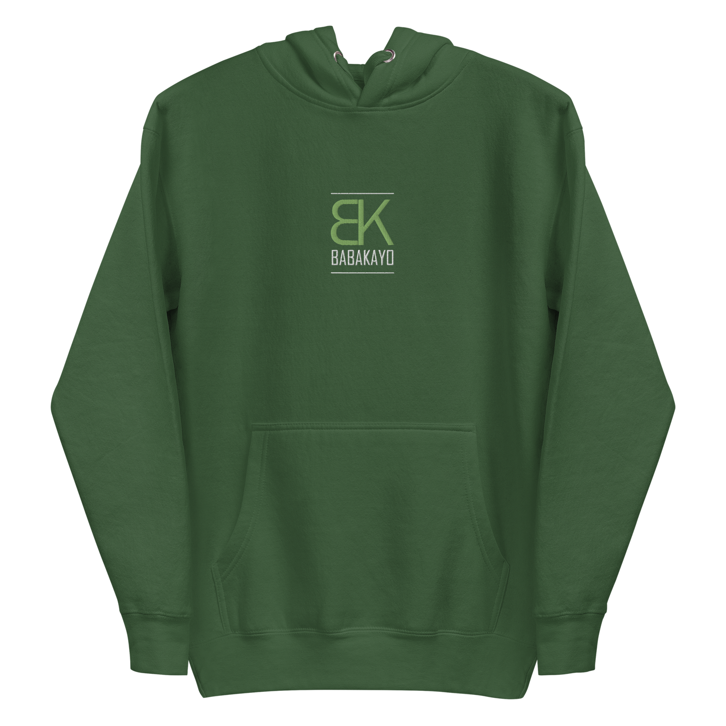 Unisex Hoodie - Embroidered Logo - in Black/Navy/Military Green/Forest Green